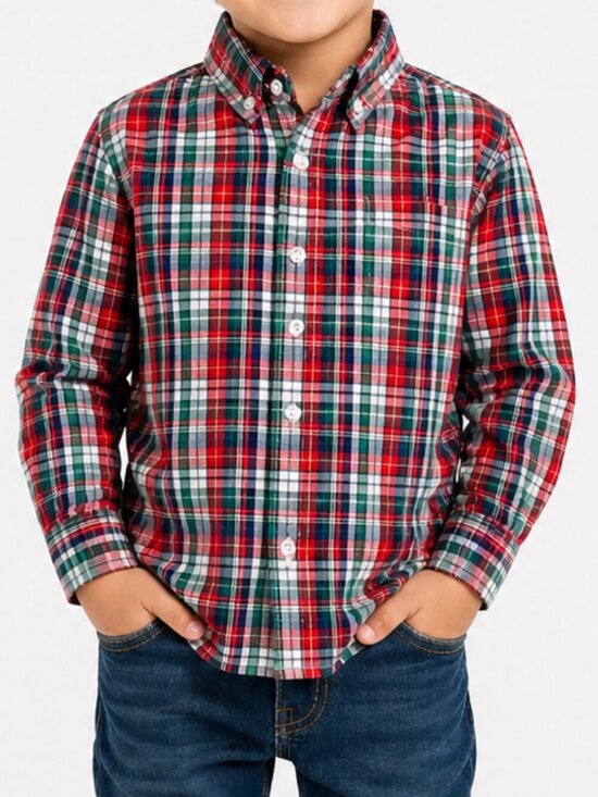 Janie and Jack Other - JANIE AND JACK Plaid Cotton Button Down Boys 4